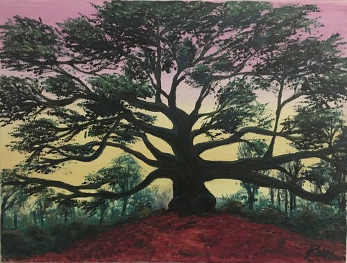 La quercia delle streghe by Roberto Porcella, Painting for Sale on Select