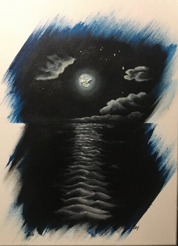 Scorcio notturno von Roberto Porcella, Malerei kaufen auf Select