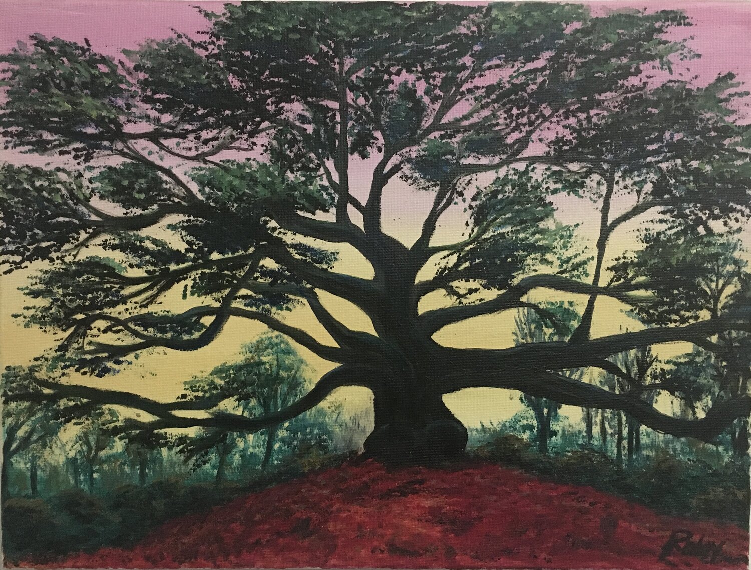 La quercia delle streghe Roberto Porcella Original painting for sale