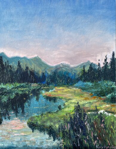 Sunset by Vasily Kulchenko, Painting for Sale on Select
