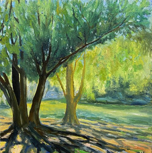 Sunny day at Hyde Park by Vasily Kulchenko, Painting for Sale on Select