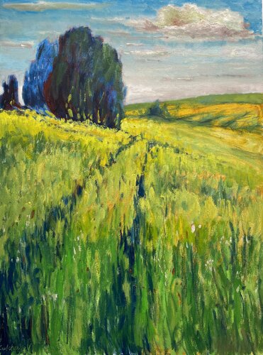 Summer Field by Vasily Kulchenko, Painting for Sale on Select