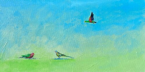 Parrots by Vasily Kulchenko, Painting for Sale on Select