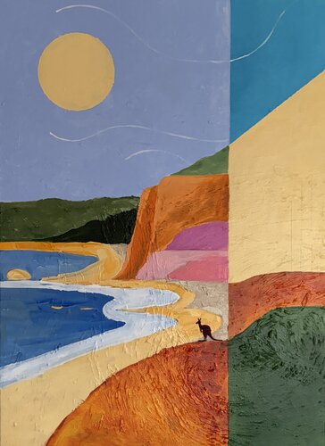 Coastal geometry by Vasily Kulchenko, Painting for Sale on Select