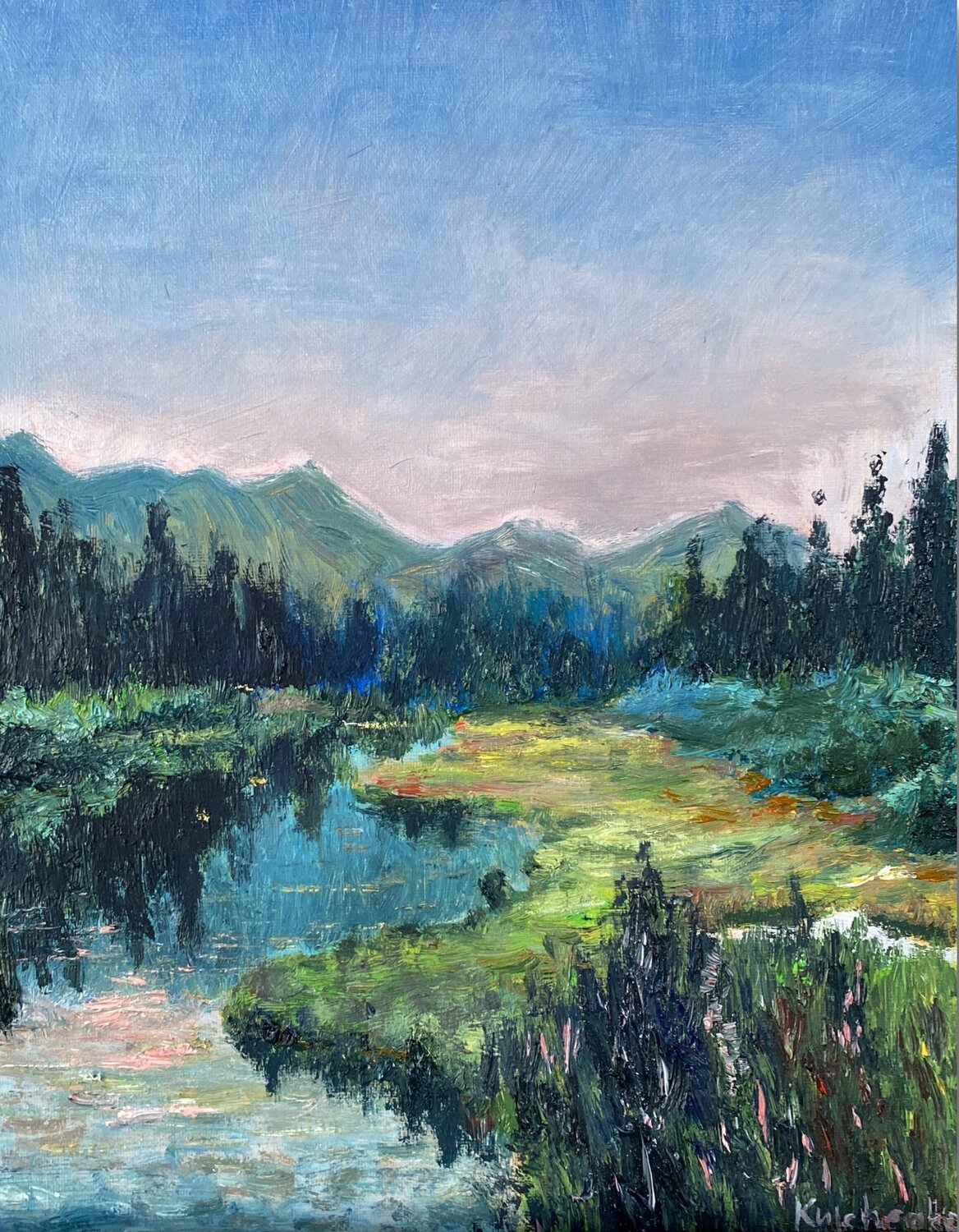 Sunset Vasily Kulchenko Original painting for sale