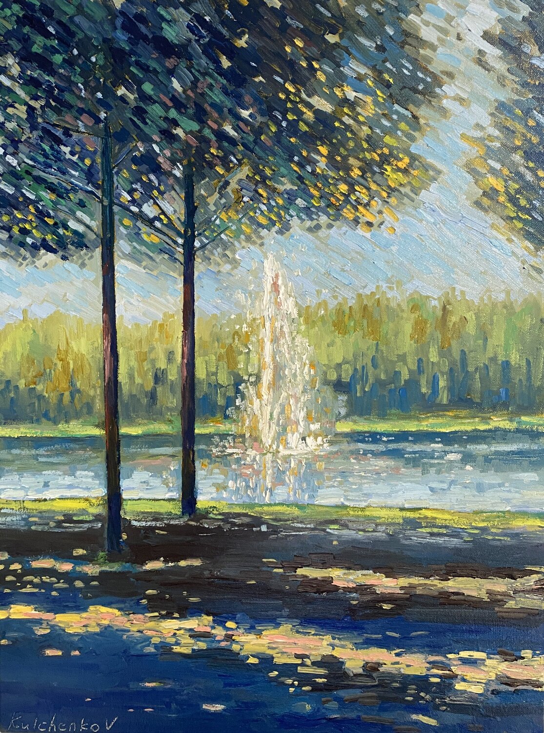 in the Park Vasily Kulchenko Original painting for sale
