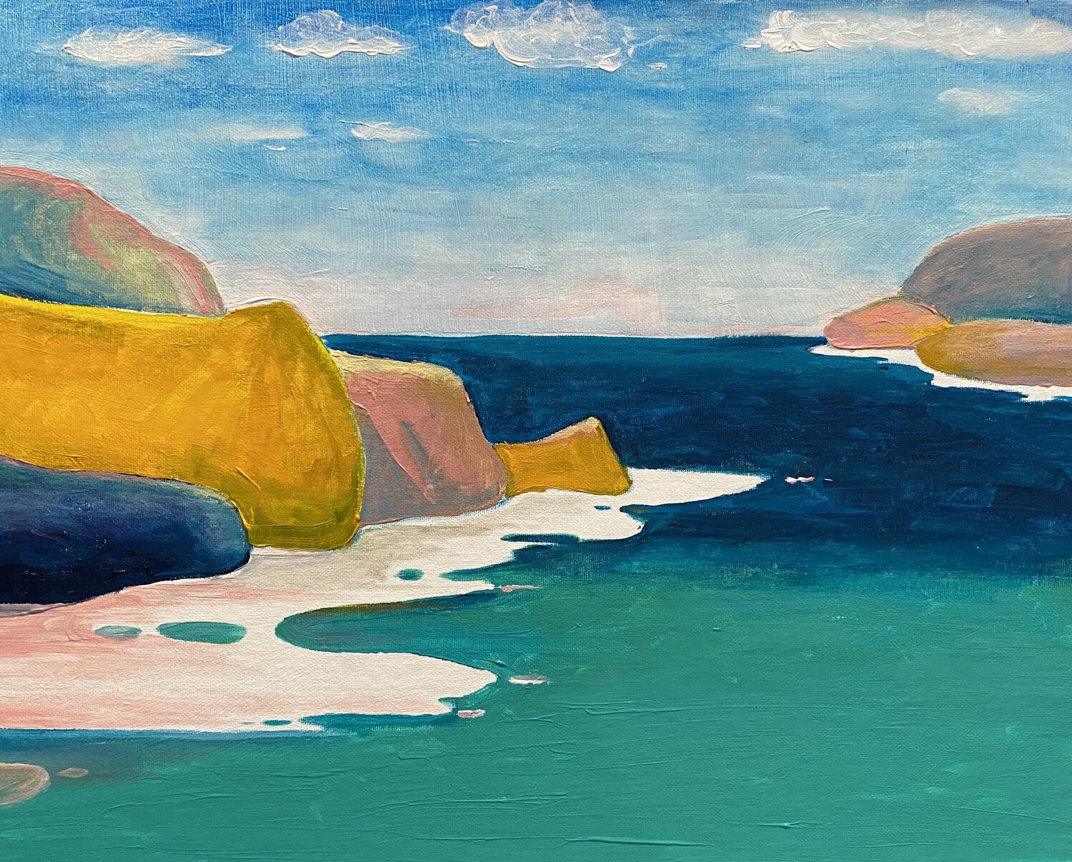 Ocean coast Vasily Kulchenko Original painting for sale