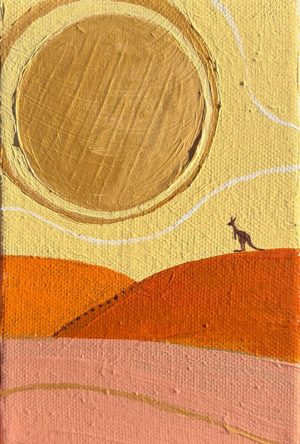 Golden Wanderer Vasily Kulchenko Original painting for sale