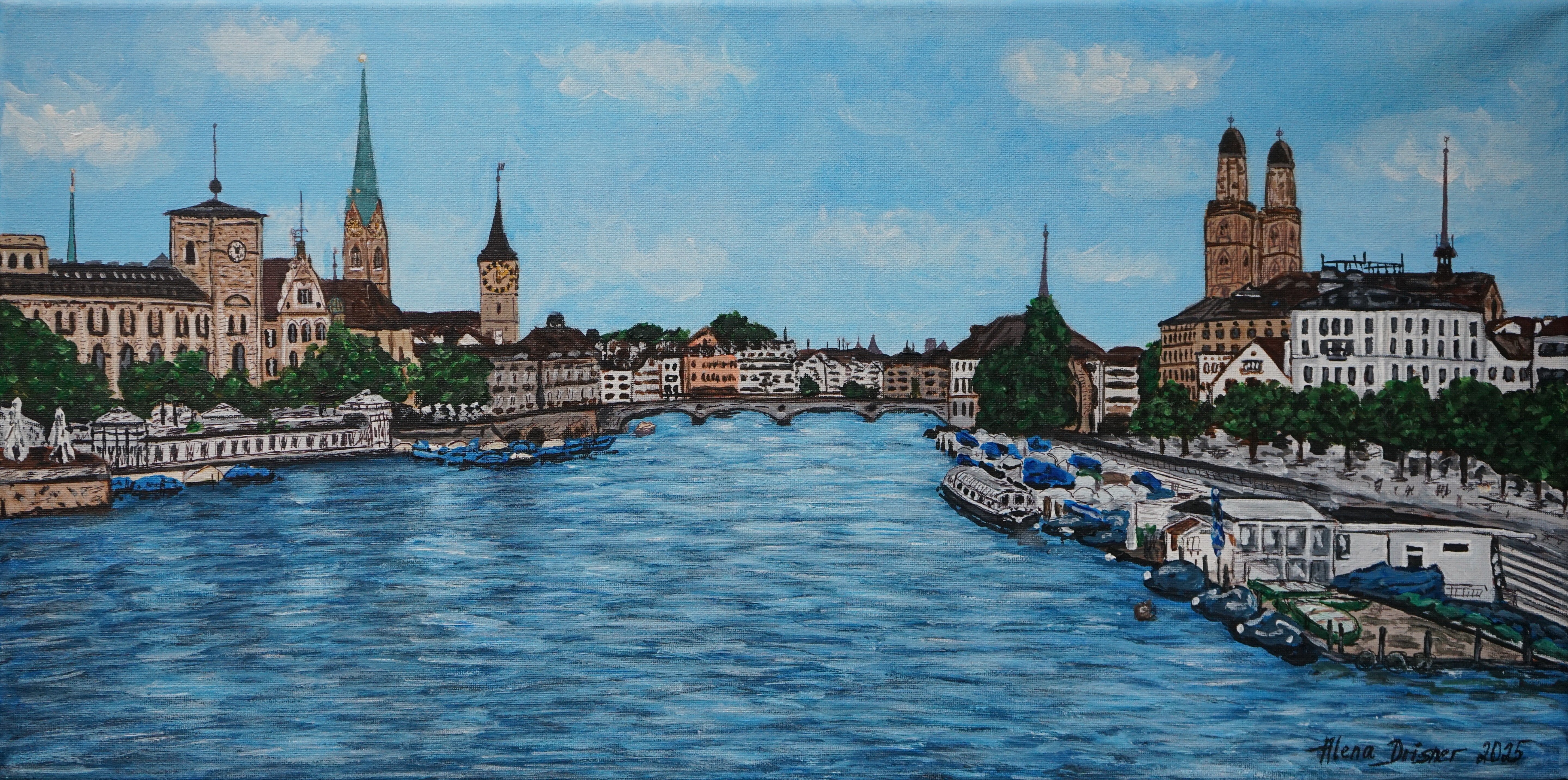 Züricher Altstadt in der Schweiz