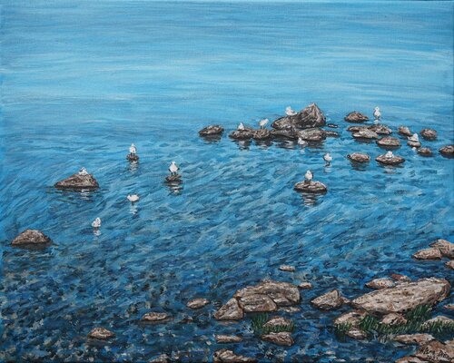 Pause an der Ostsee by Alena Drisner, Painting for Sale on Select