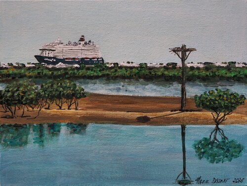 Erholung auf der Sir Bani Yas Insel in VAE by Alena Drisner, Painting for Sale on Select