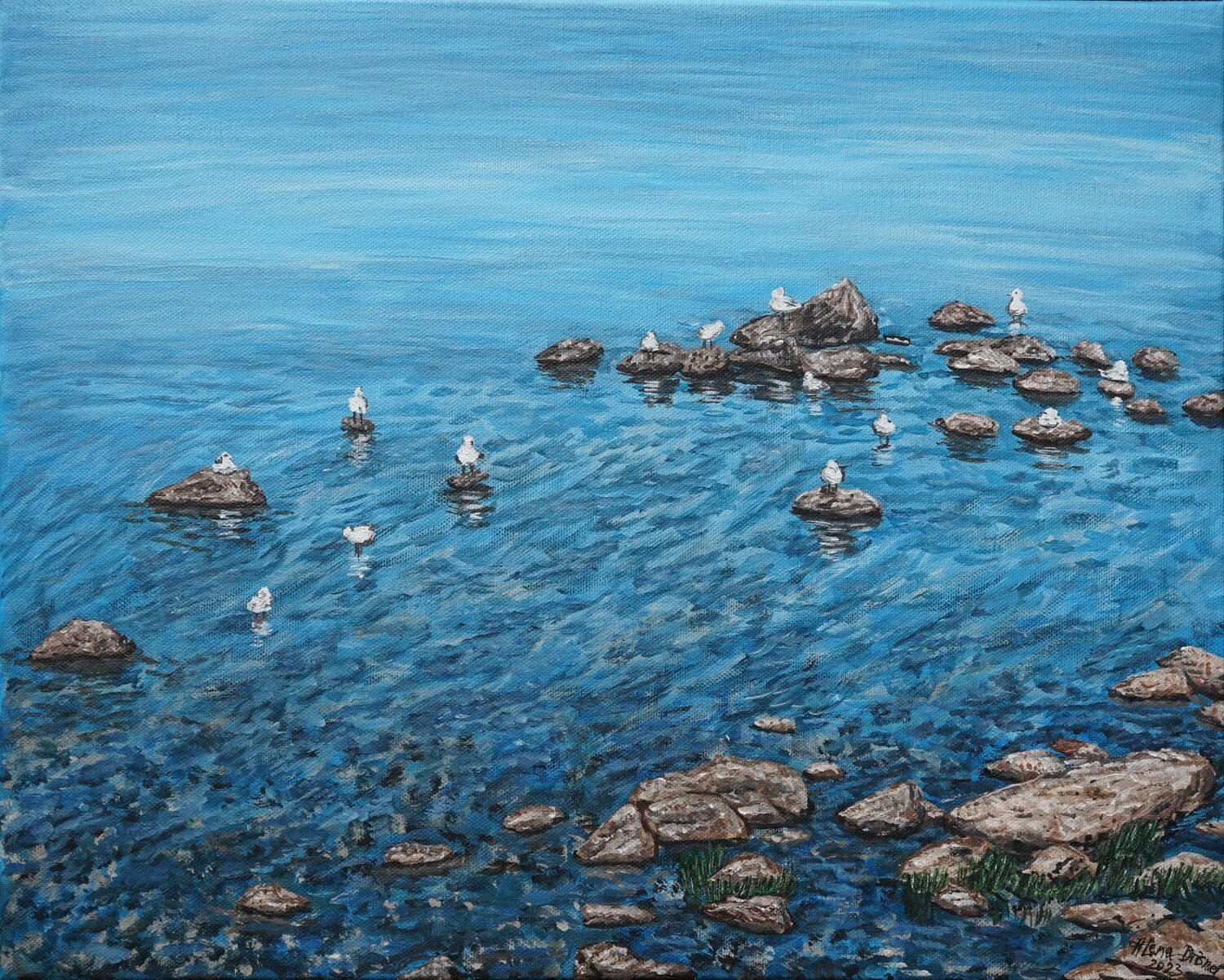 Pause an der Ostsee Alena Drisner Original painting for sale