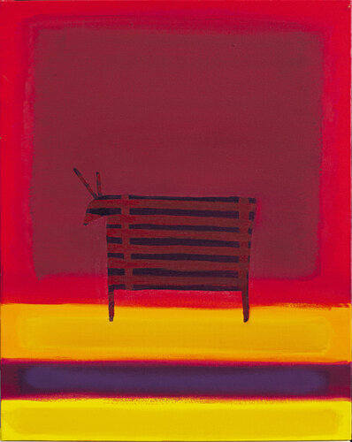 De hacer rojo a rincón rojo by Joaquín Acevedo, Painting for Sale on Select