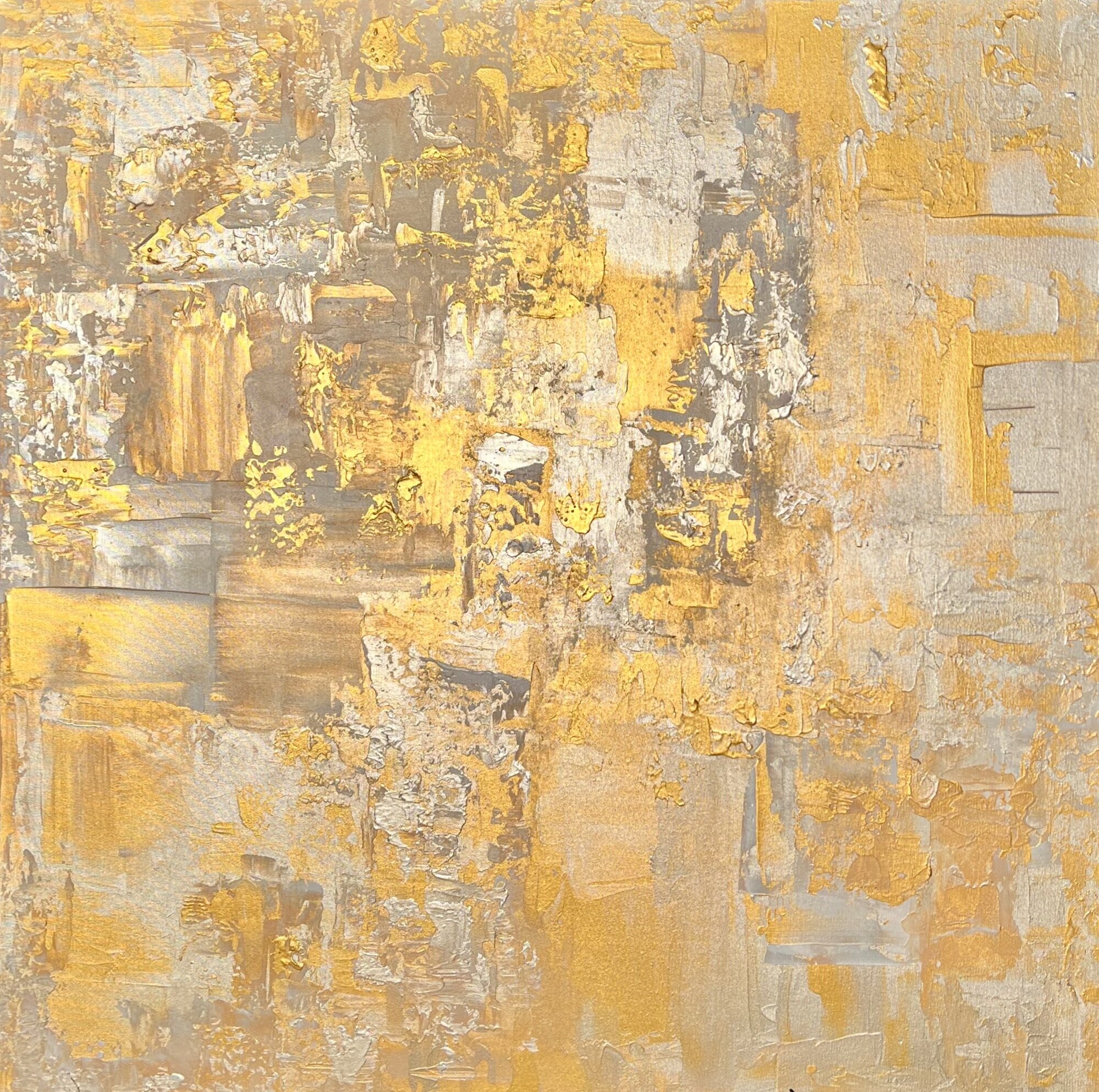 Yin no. 6 in gold und silber antik-anmutend / Singulart Galerie kuratiert