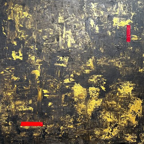 Yang no. 3 in schwarzem Gold / Im SINGULART eigenen Spotlight kuratiert by Ben Plaumann, Painting for Sale on Select