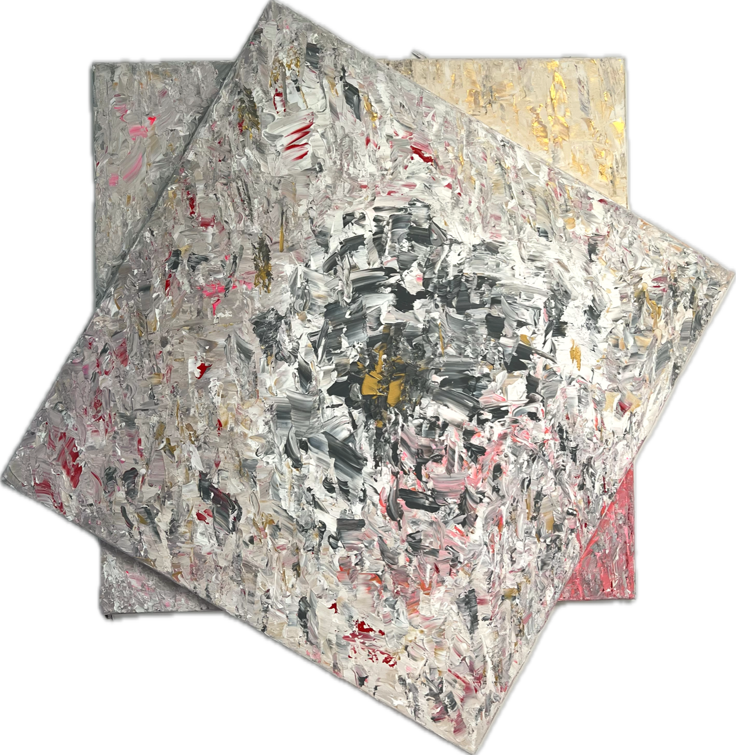 Doppelte geometrische Antike Anmutung Ben Plaumann Original painting for sale