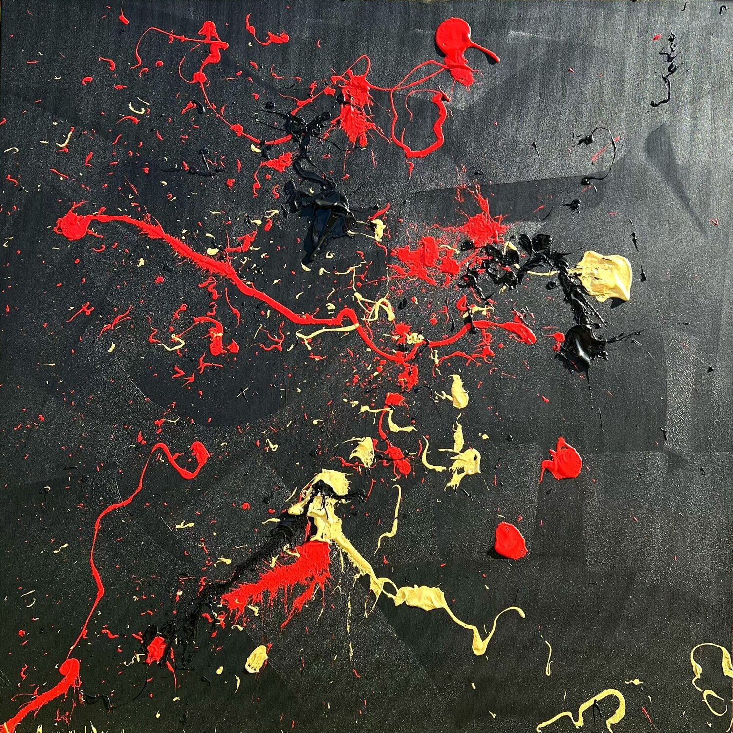 Exploration des Rot hinterm Deich / Singulart Galerie kuratiert Ben Plaumann Original painting for sale