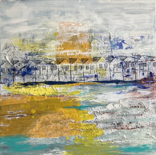 Hummerbuden (Helgoland) by Annette Gesine Rathjen, Painting for Sale on Select