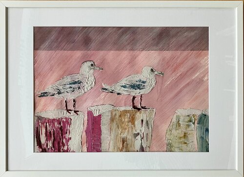 Möwen by Annette Gesine Rathjen, Painting for Sale on Select