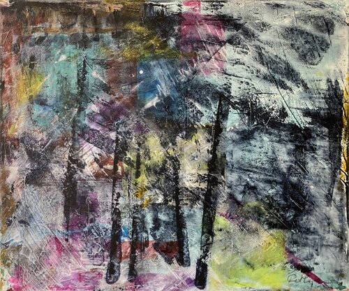 Farbspiel in Moll II by Annette Gesine Rathjen, Painting for Sale on Select