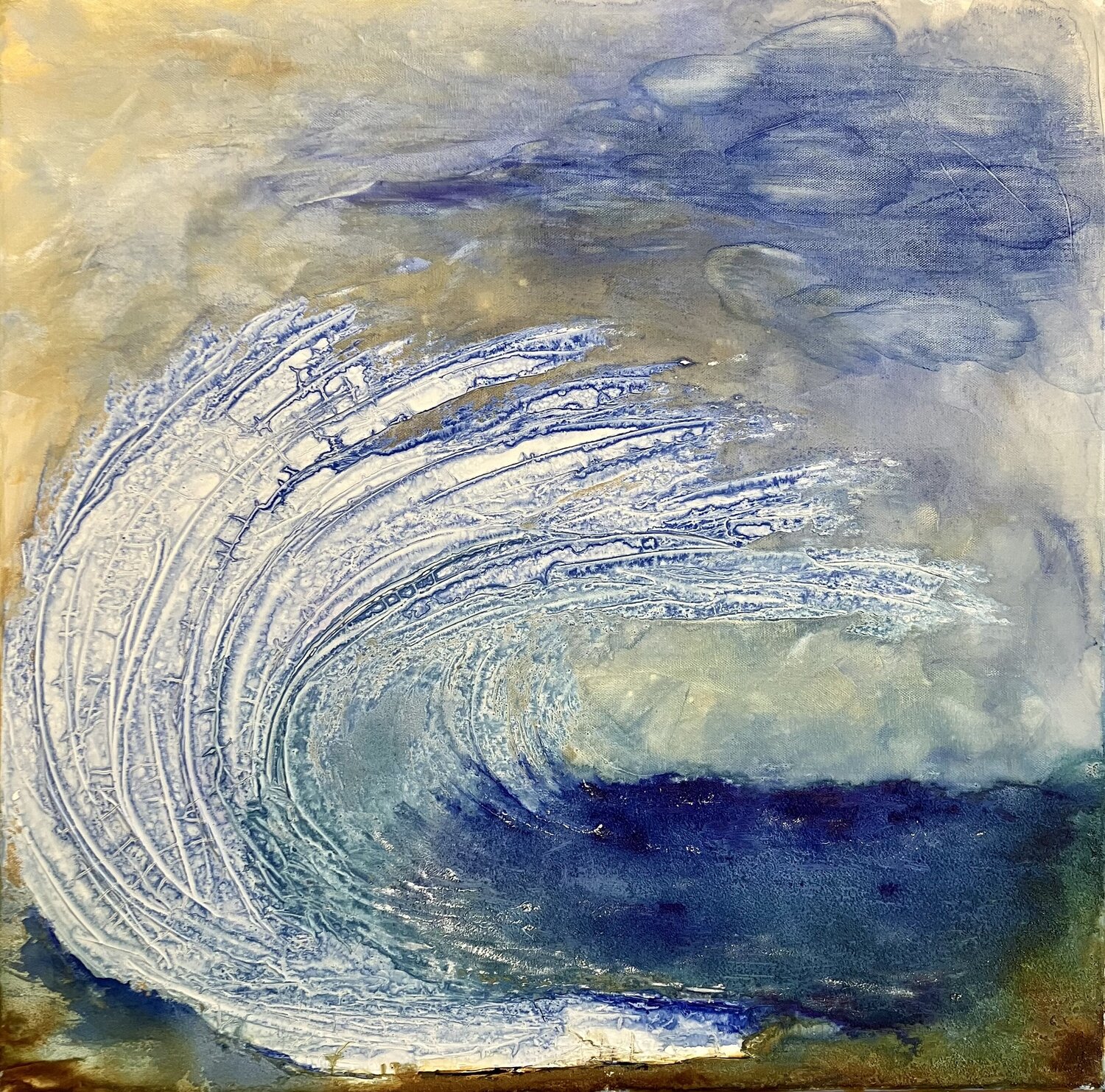 Struktur und Farbe - Landschaft Annette Gesine Rathjen Original painting for sale