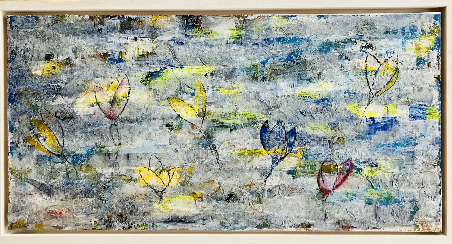 blue tulip Annette Gesine Rathjen Original painting for sale