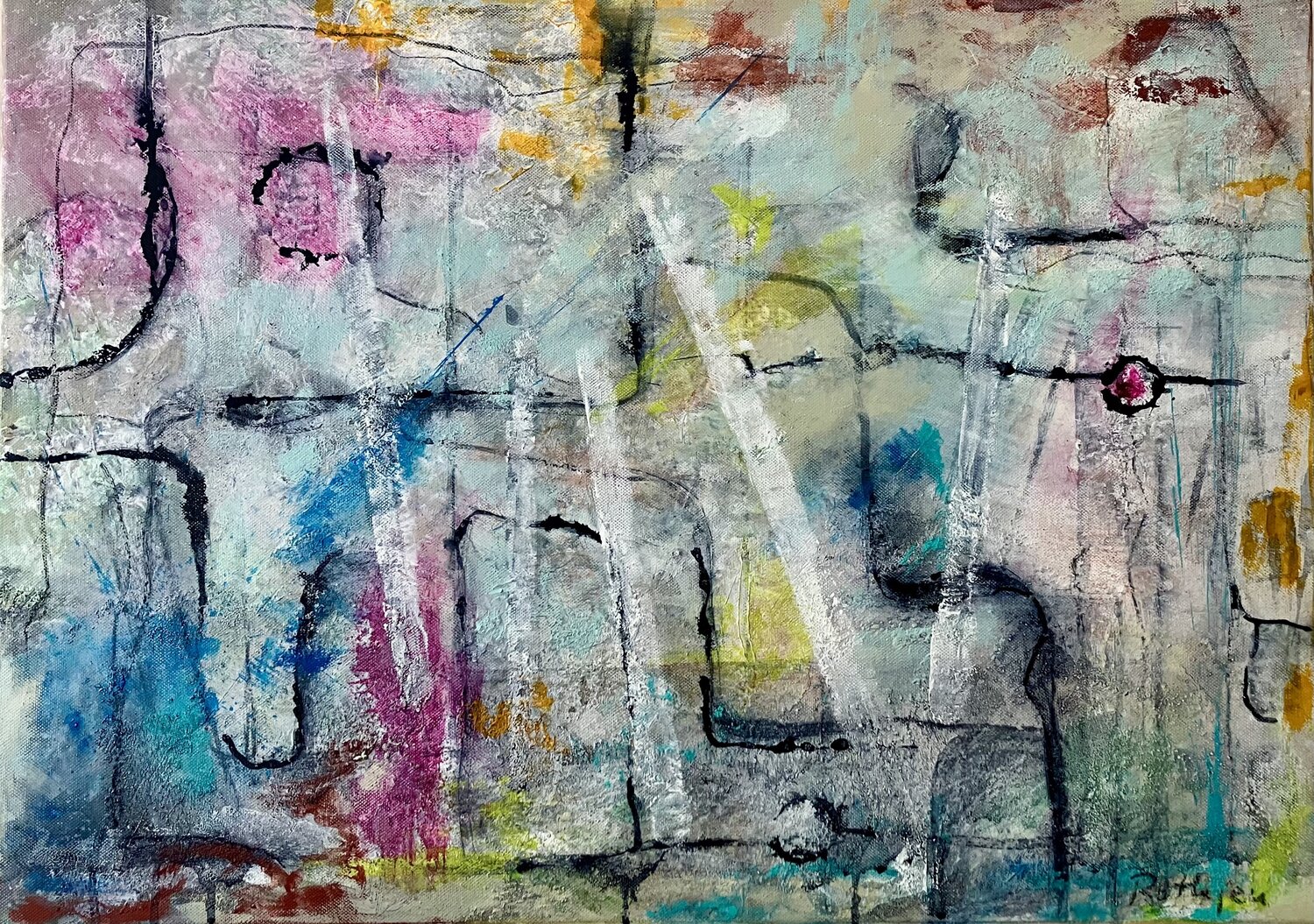 Farbspiel in Dur Annette Gesine Rathjen Original painting for sale