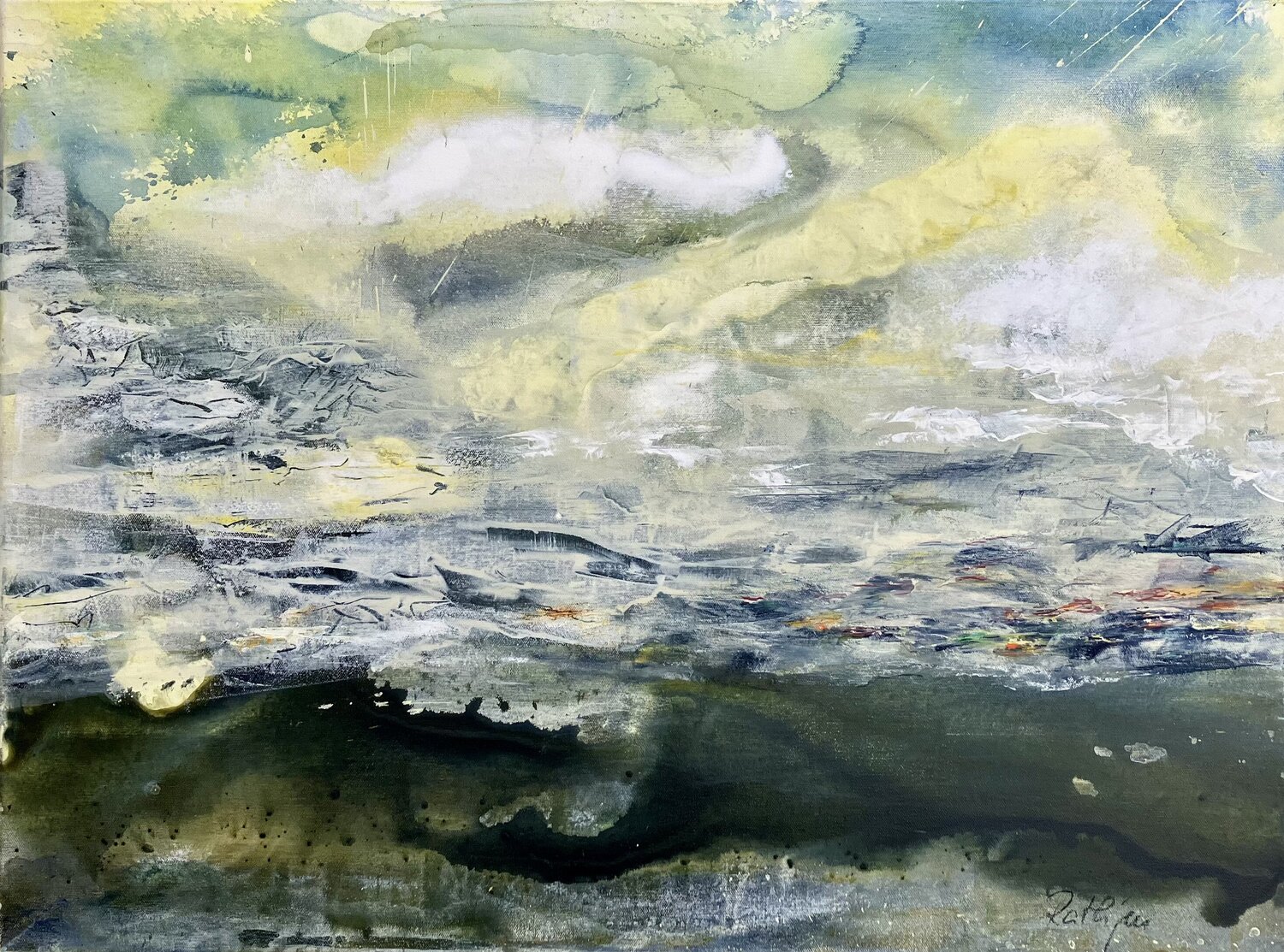 Spiel der Kräfte Annette Gesine Rathjen Original painting for sale