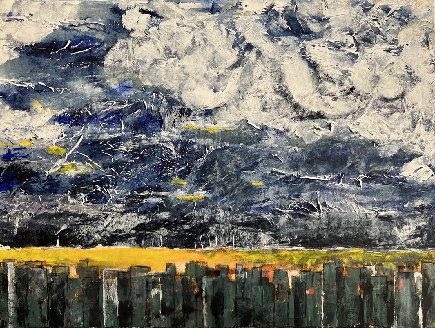 Abendstimmung - gibt’s ein Gewitter? Annette Gesine Rathjen Original painting for sale