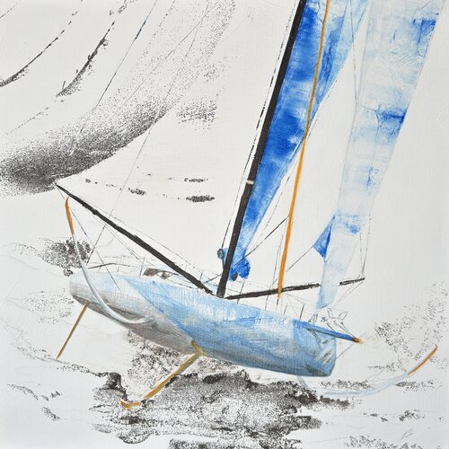 Envol d'un Imoca by Alain Abramatic, Painting for Sale on Select
