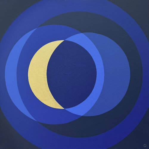 Blue. Silence. And space to be by Laura Rota, Painting for Sale on Select