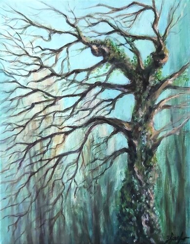 L'Esprit de la forêt by Olena Noizet, Painting for Sale on Select