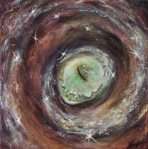 Galaxie des chats by Olena Noizet, Painting for Sale on Select