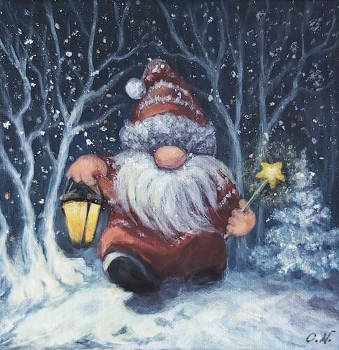 Avant Noël by Olena Noizet, Painting for Sale on Select