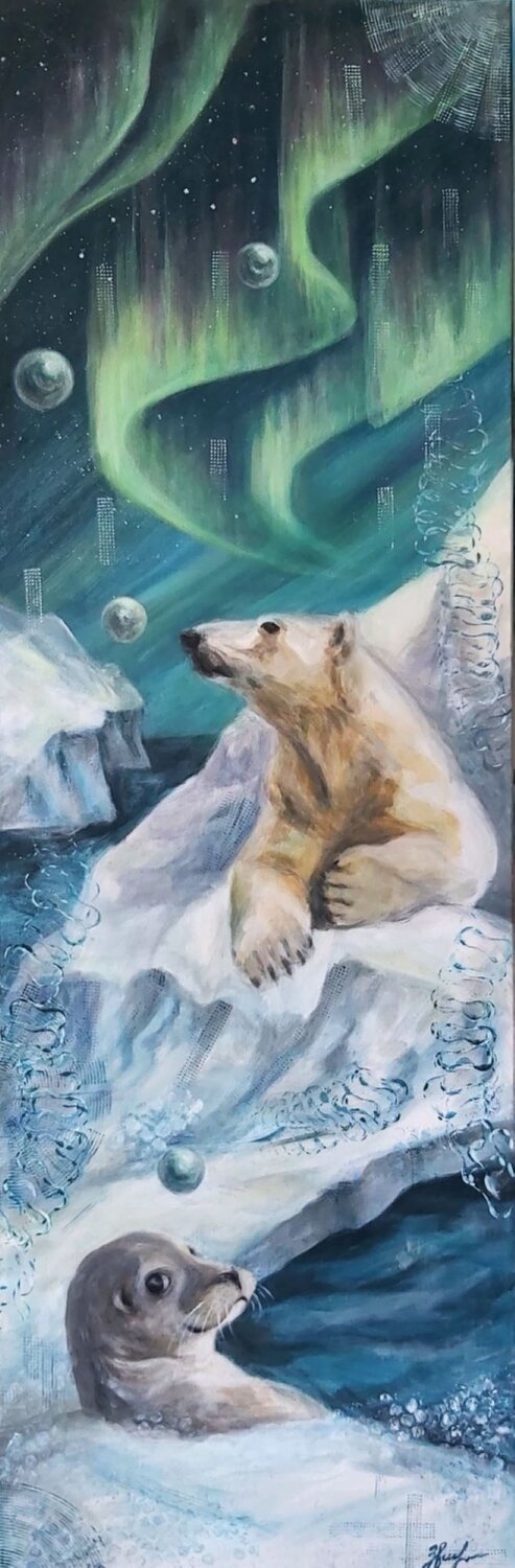 Codes de l'univers Olena Noizet Original painting for sale