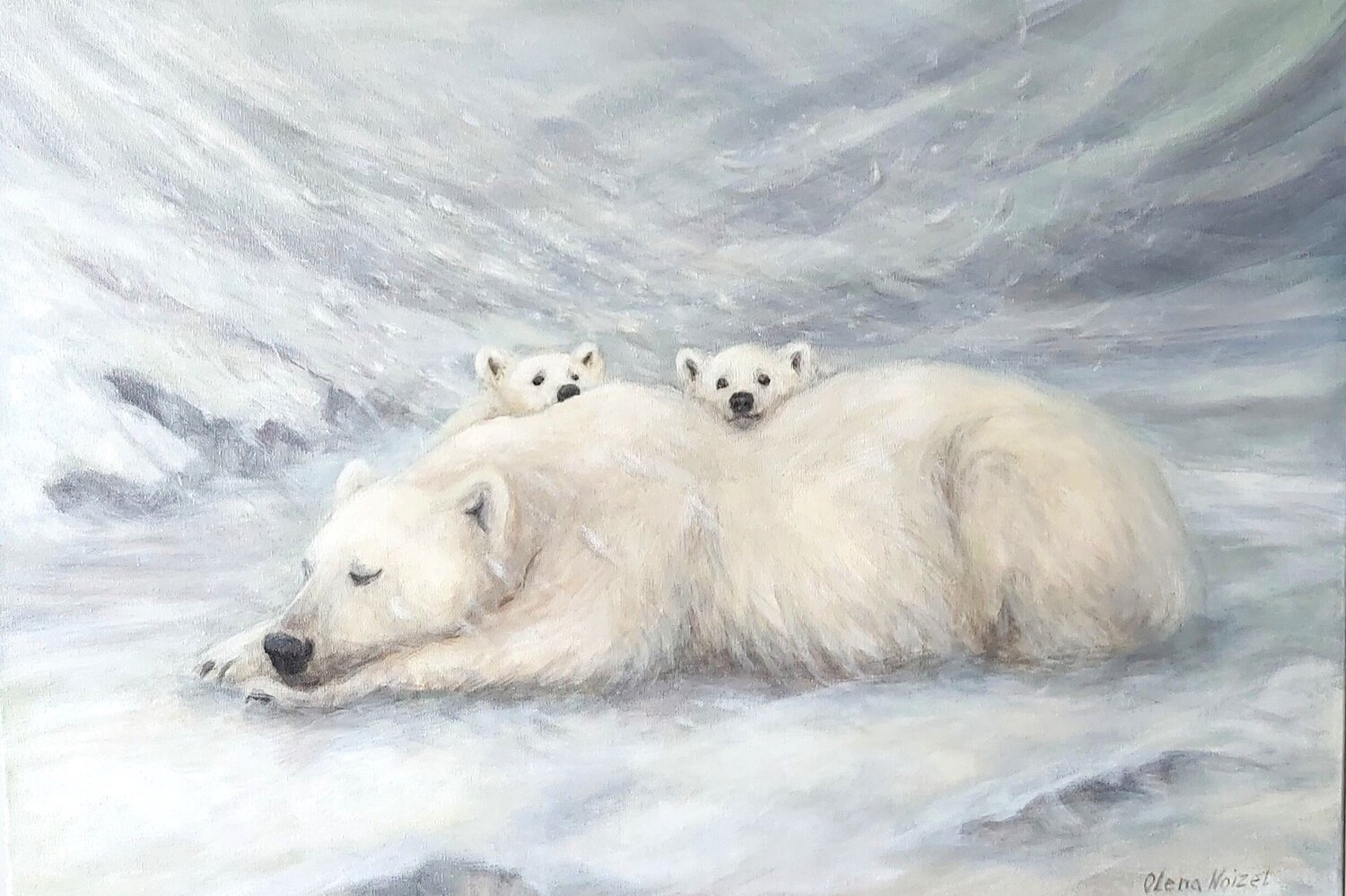 La Famille du Nord Olena Noizet Original painting for sale