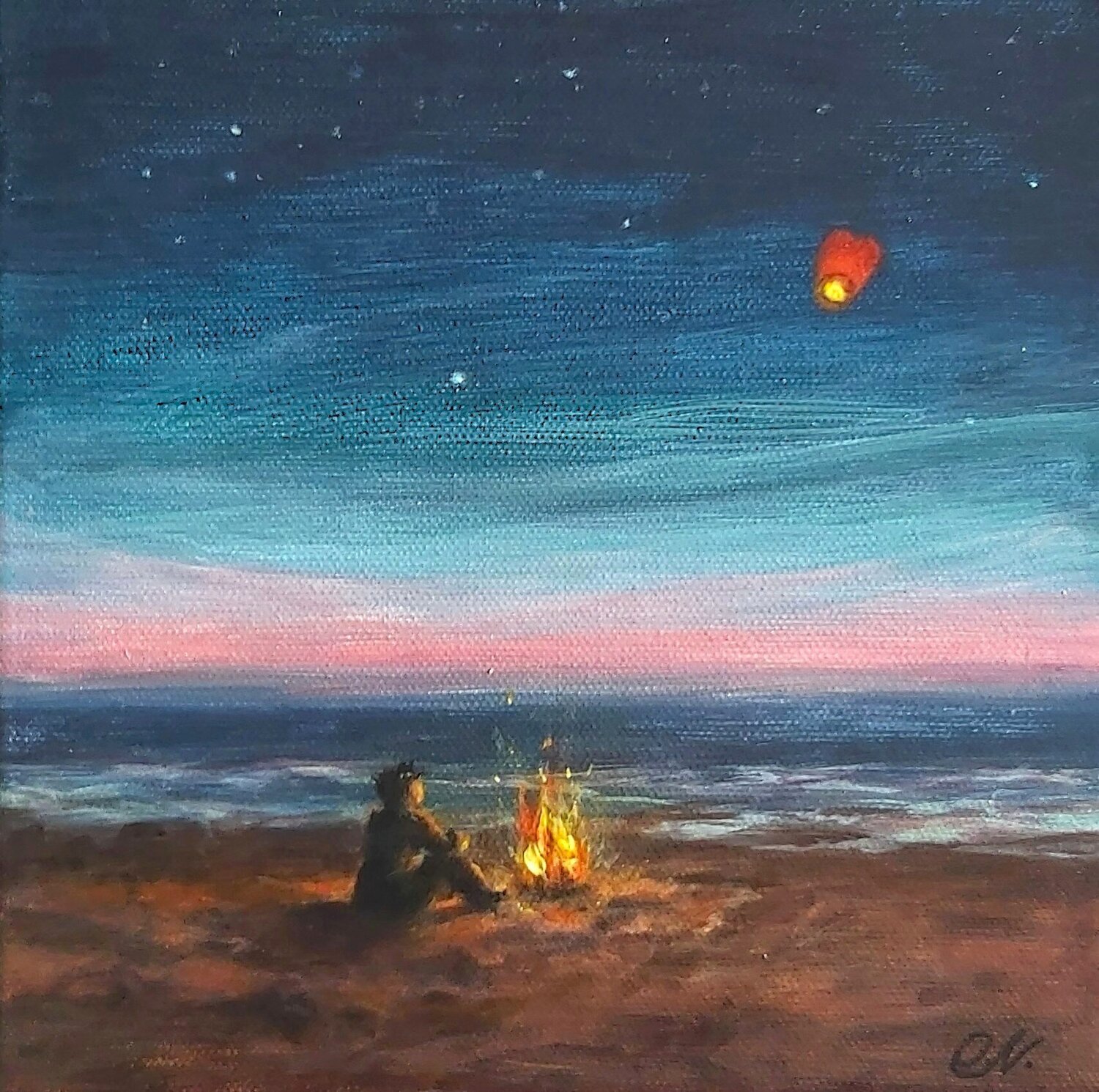 Message à l’univers Olena Noizet Original painting for sale