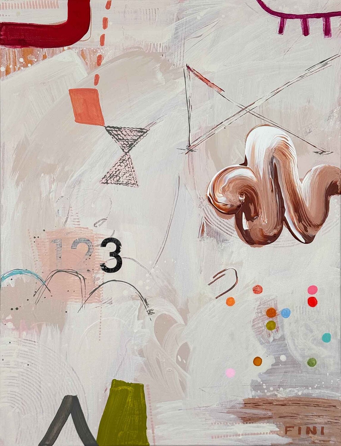 Champagne Supernova Sarah Finucane Original painting for sale