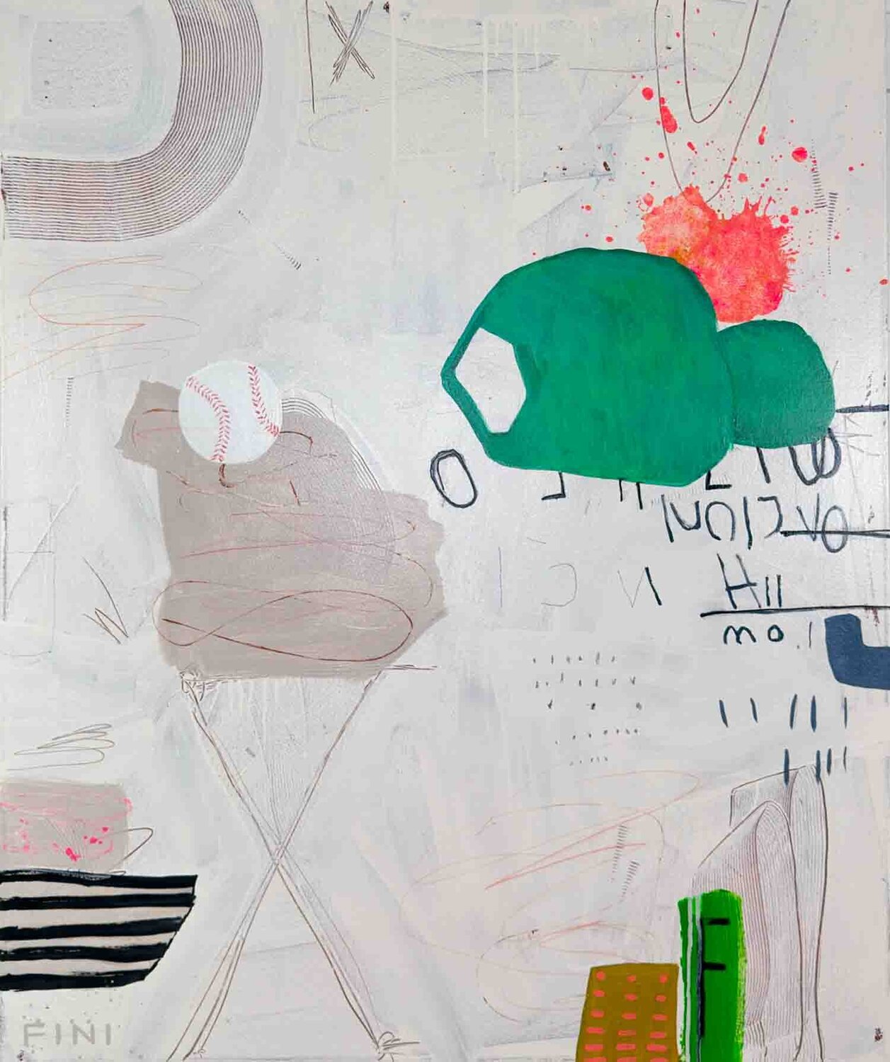 Curveball Sarah Finucane Original painting for sale