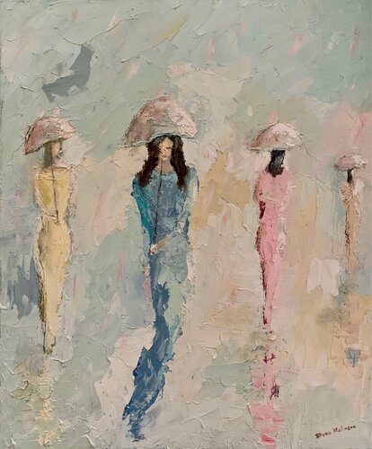 Grace in rain by Dora Kalinova, Painting for Sale on Select