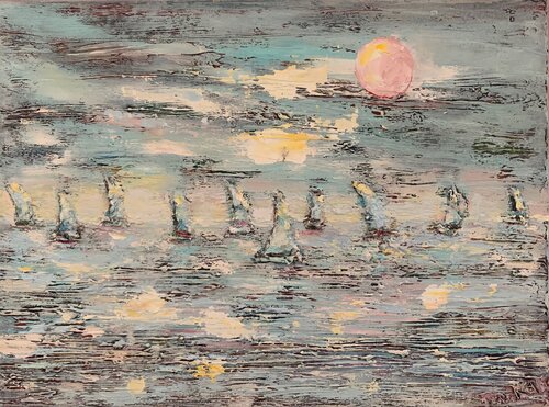 Serenità in riva al mare by Dora Kalinova, Painting for Sale on Select