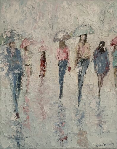 Rain Embrace by Dora Kalinova, Painting for Sale on Select