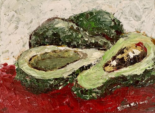 Avocados by Dora Kalinova, Painting for Sale on Select