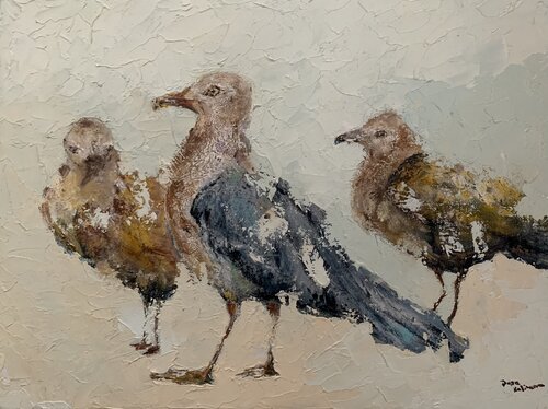 Seabirds by Dora Kalinova, Painting for Sale on Select