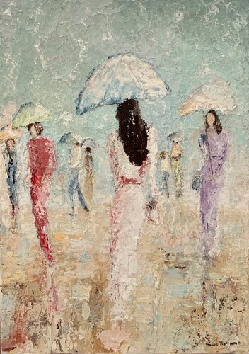 Pioggia di seta by Dora Kalinova, Painting for Sale on Select