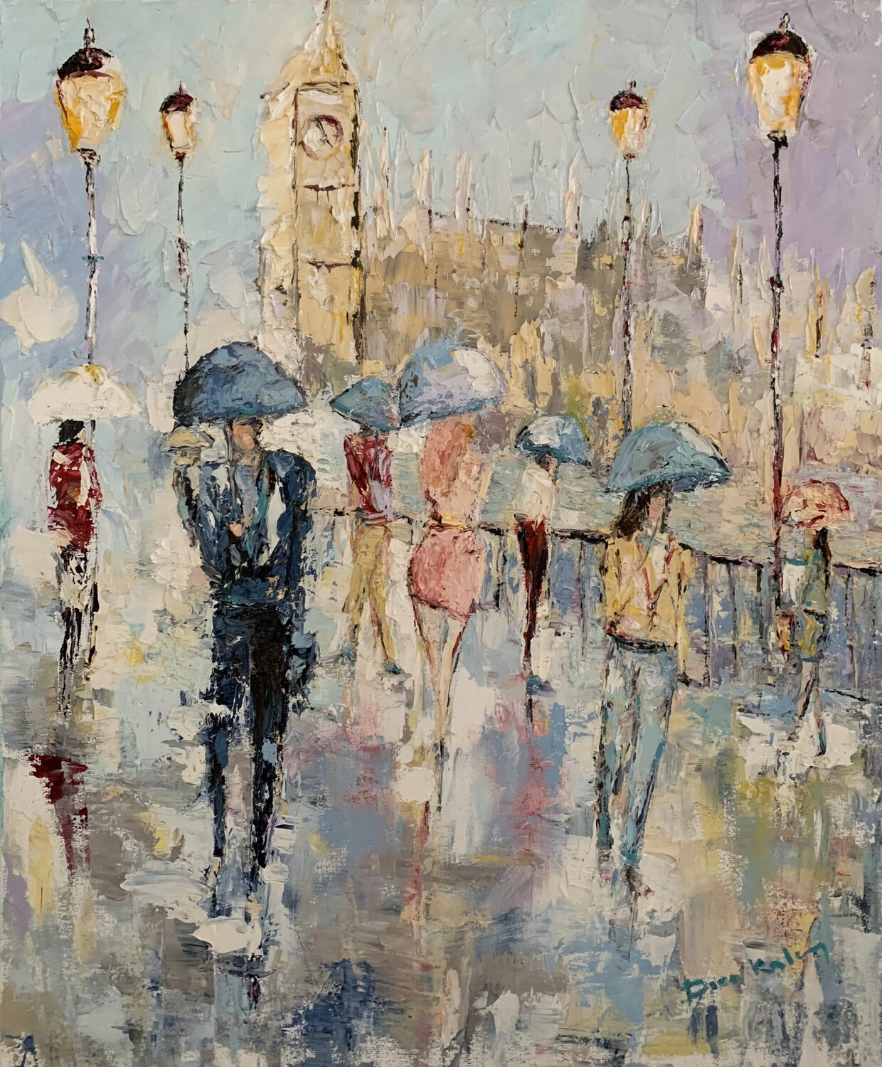 Pioggia Londinese Dora Kalinova Original painting for sale
