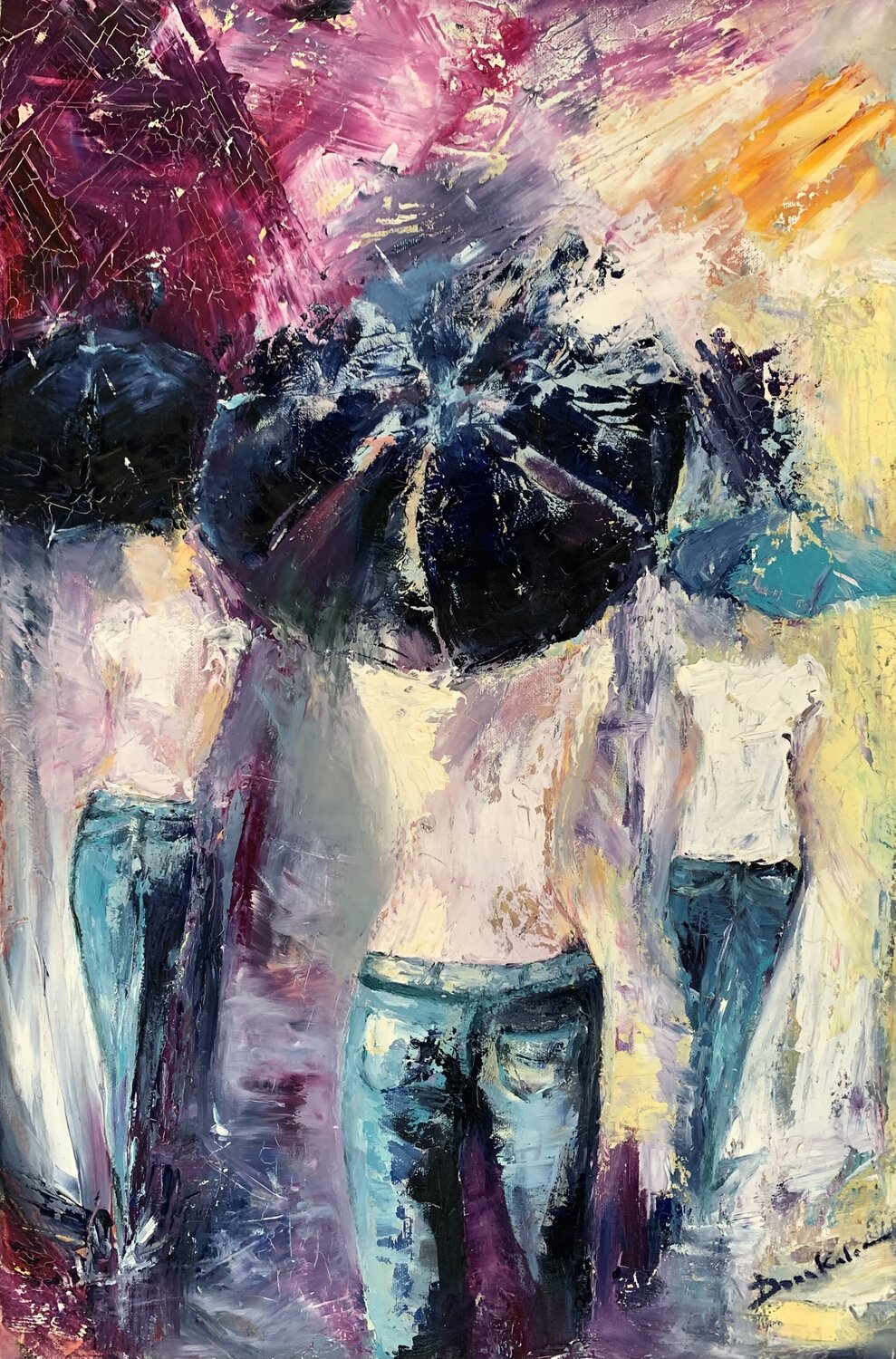 Sensazione di pioggia Dora Kalinova Original painting for sale