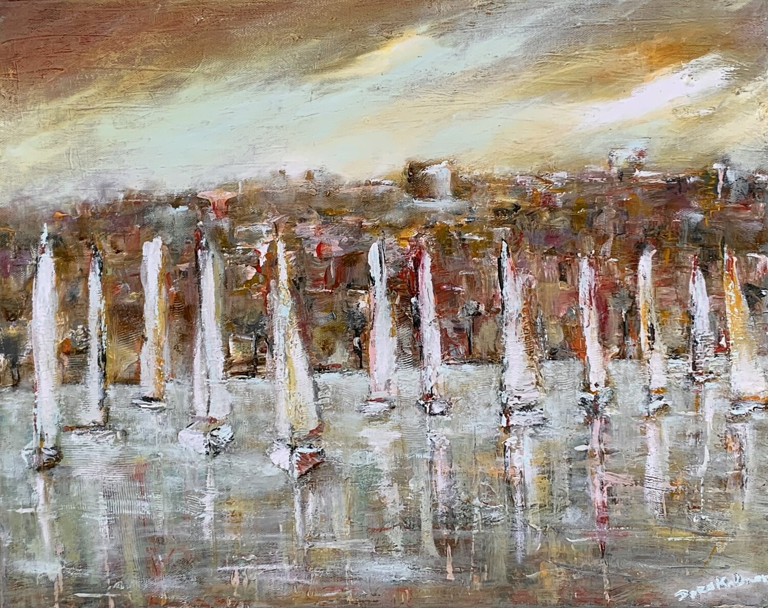 Naples’ Bay Serenity Dora Kalinova Original painting for sale