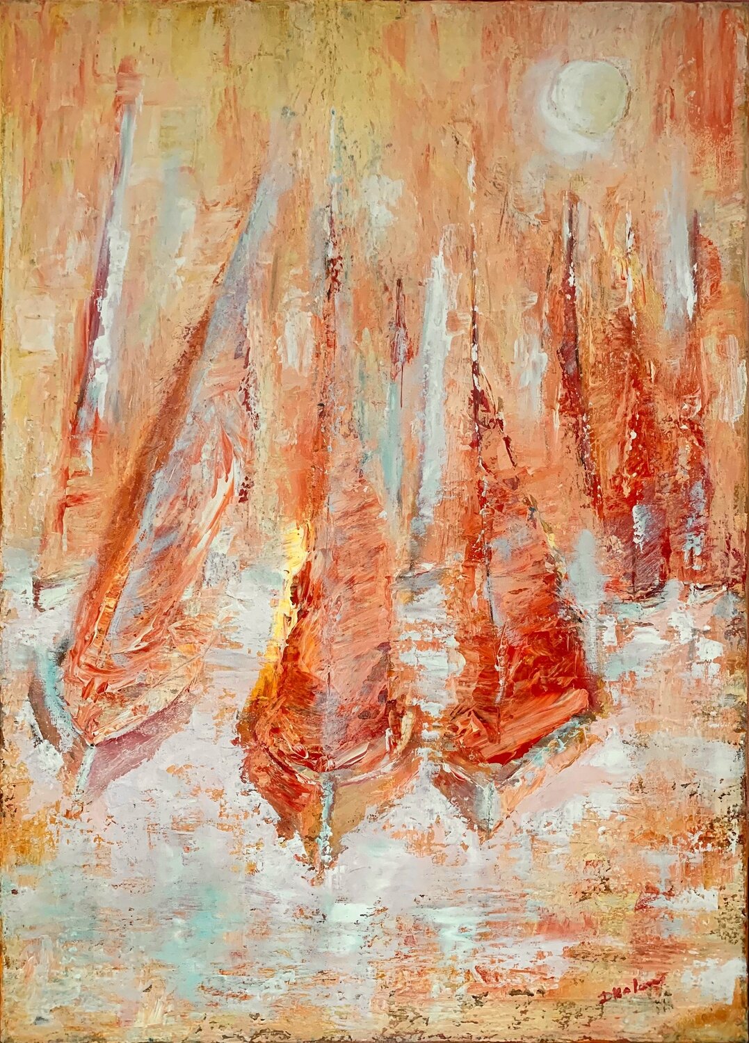 Timeless Journey on the Sea Dora Kalinova Original painting for sale