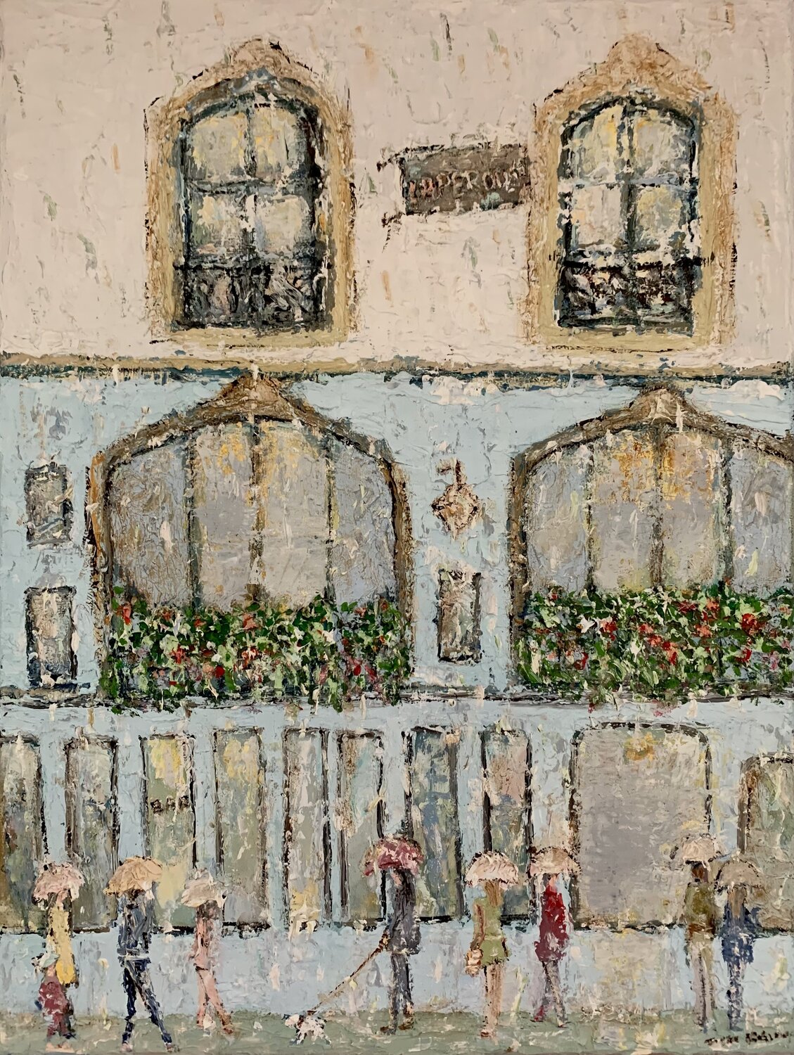 A Parigi sotto la pioggia Dora Kalinova Original painting for sale